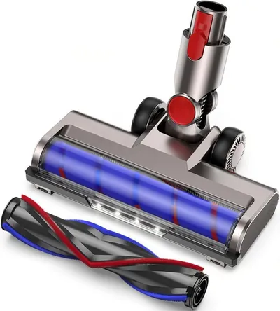 Refined Living Staubsaugerdüsen-Set Ersatzbürste, kompatibel mit Dyson V7 V8 V10 V11 V15 Softroller Bürste, Zubehör für kompatibel mit Dyson V7 V8 V10 V11 V15 Softroller Bürste, (Zubehör für kabellose Staubsauger, elektrische Softroller Bodendüse, Bürstenkopf kompatibel mit Dyson, Turbobürste für Dyson, Softroller Bürste, Bodendüse, 1-tlg., 2 Austauschbare Walzen, Flexible Rotation, Leichte Montage), 180° Schwenkkopf,abnehmbar, für Teppich, Hartboden