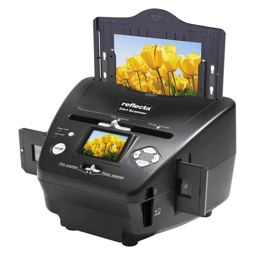 Scanner Reflecta 64220 2300 x 2300 DPI 36 bit LCD Schwarz