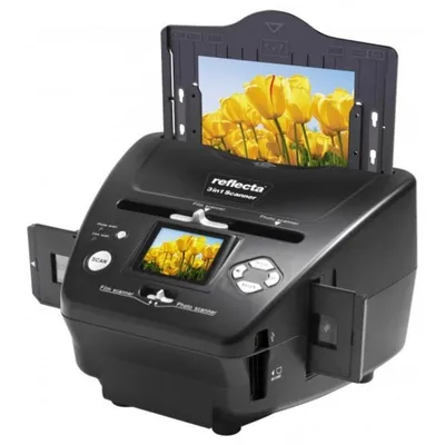 Scanner Reflecta 64220 2300 x 2300 DPI 36 bit LCD Schwarz