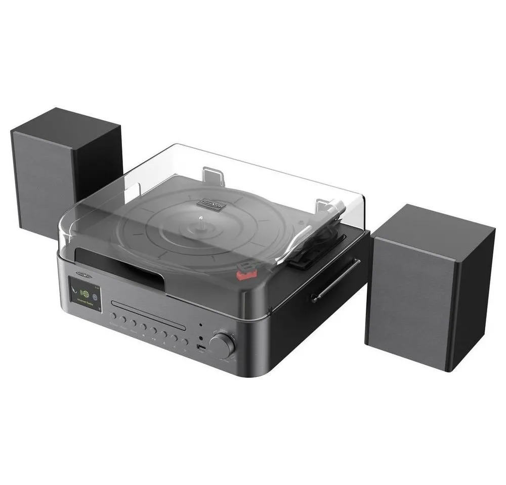Reflexion Internetradio HiFi-Tuner Schwarz, Braun DAB+, CD-Player, Bluetooth®, Internet-Radio