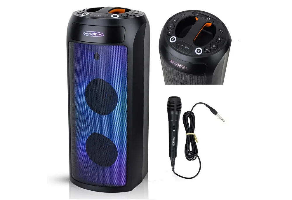 Reflexion PSX30BT Lautsprecher mit LED-Flammenlicht Bluetooth-Lautsprecher (Bluetooth, 240 W, Bluetooth, Radio, Karaoke, Disco-Licht Effekte, Equalizer)