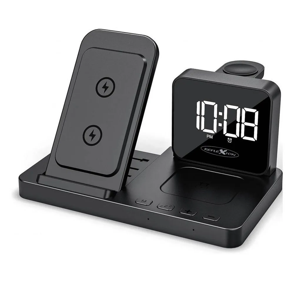 Reflexion Tischladestation 2.5 W, 5 W, 15 W, 7.5 W Schwarz Wireless Charger USB-Ladegerät (Wireless Charger)