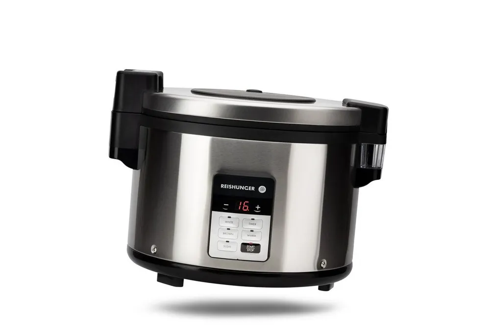 Reishunger Reiskocher Gastronomie Reiskocher für 32 Personen - Warmhaltefunktion & Timer, 1900 W