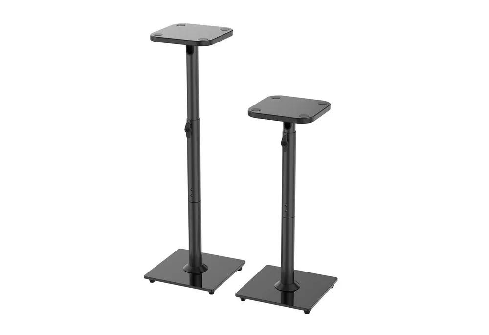 relaxdays Lautsprecherständer Verstellbare Lautsprecherständer 2er Set, (2-tlg., schwarz)