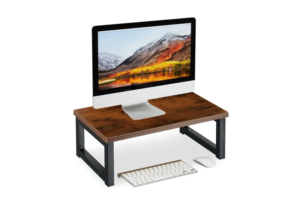 relaxdays Monitorständer im Industrial Desig, (L)