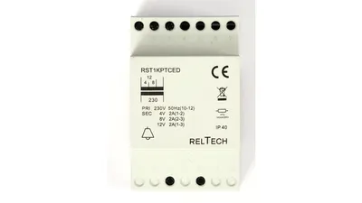 RELTECH Sicherheitstransformator RST1PTCED, 4-8-12V~/2A