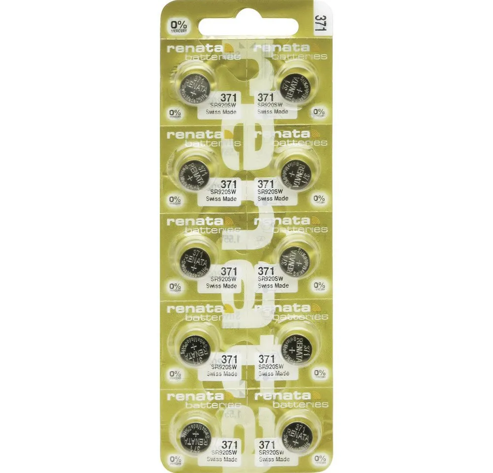 Renata Renata Knopfzelle 371 10 St. 40 mAh Knopfzelle