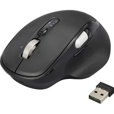 Maus Renkforce RF-WM-220 Bluetooth 4800 DPI Schwarz Ergonomisch Wiederaufladbar