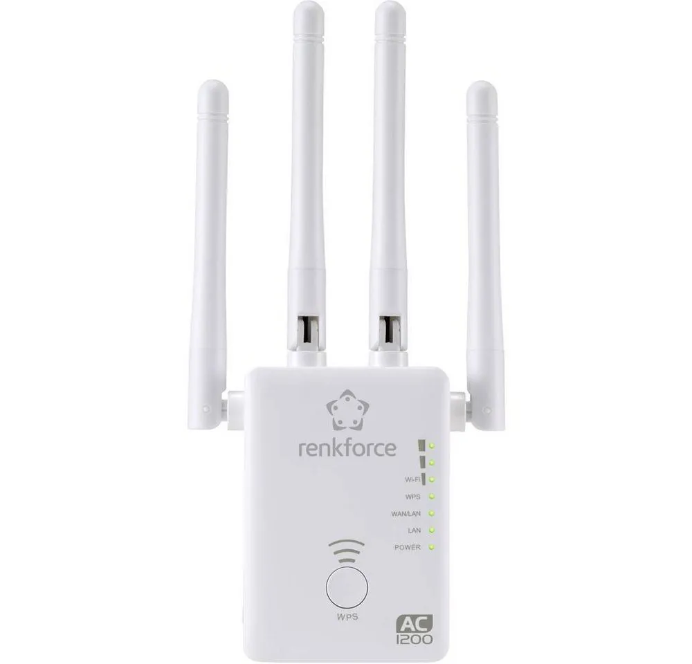 Renkforce AC1200 Dualband WLAN-Router/Repeater/AP WLAN-Repeater