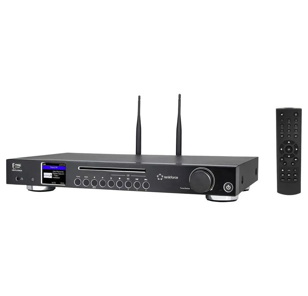 Renkforce RF-DAB-IR1702 Internet CD-Radio DAB+, FM, Internet CD, Bluetooth®, Radio (Inkl. Fernbedienung)