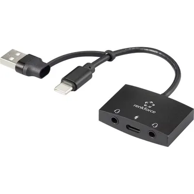 Externe Soundkarte Renkforce RF-4750354 USB-C 2.0 Kanäle schwarz