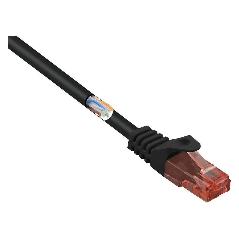 Renkforce RF-5043808 RJ45 Netzwerkkabel, Patchkabel CAT 6 U/UTP 0.50 m Schwarz m