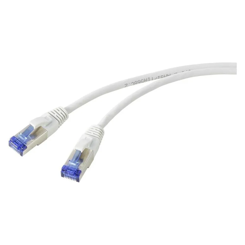 Renkforce RF-5266136 RJ45 Netzwerkkabel, Patchkabel CAT 6a S/FTP 0.50 m Grau Sli