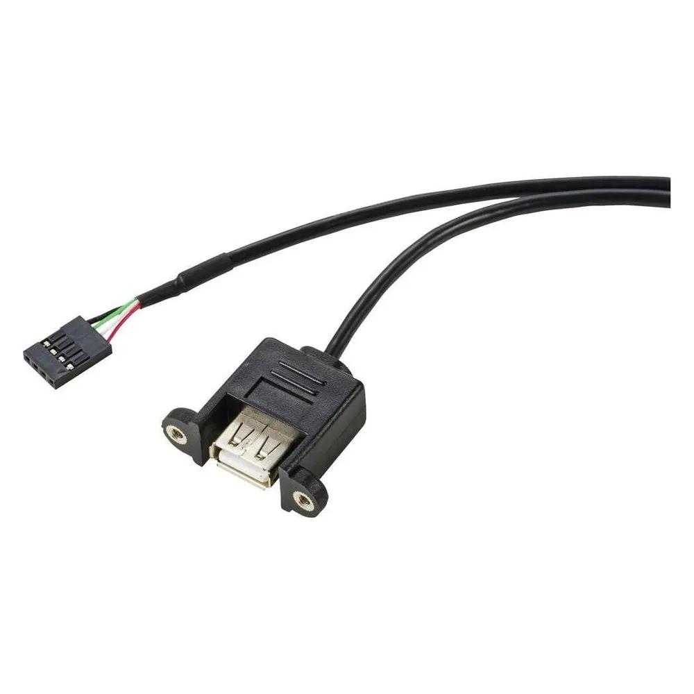 Renkforce USB-Kabel USB 2.0 Pfostenstecker 4pol., USB-A Buchse 0.60 m Schwarz sc