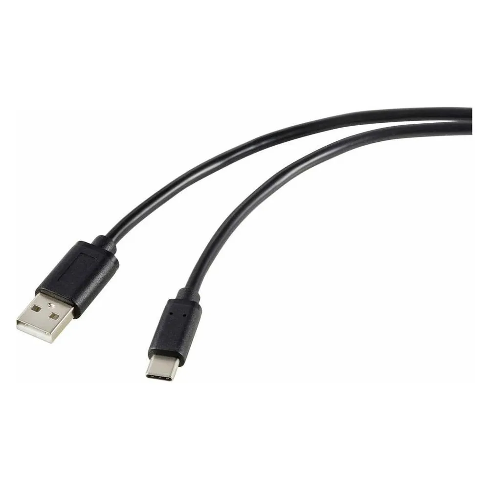 Renkforce USB-Kabel USB 2.0 USB-C Stecker, USB-A Stecker 1.80 m Schwarz Gesamts