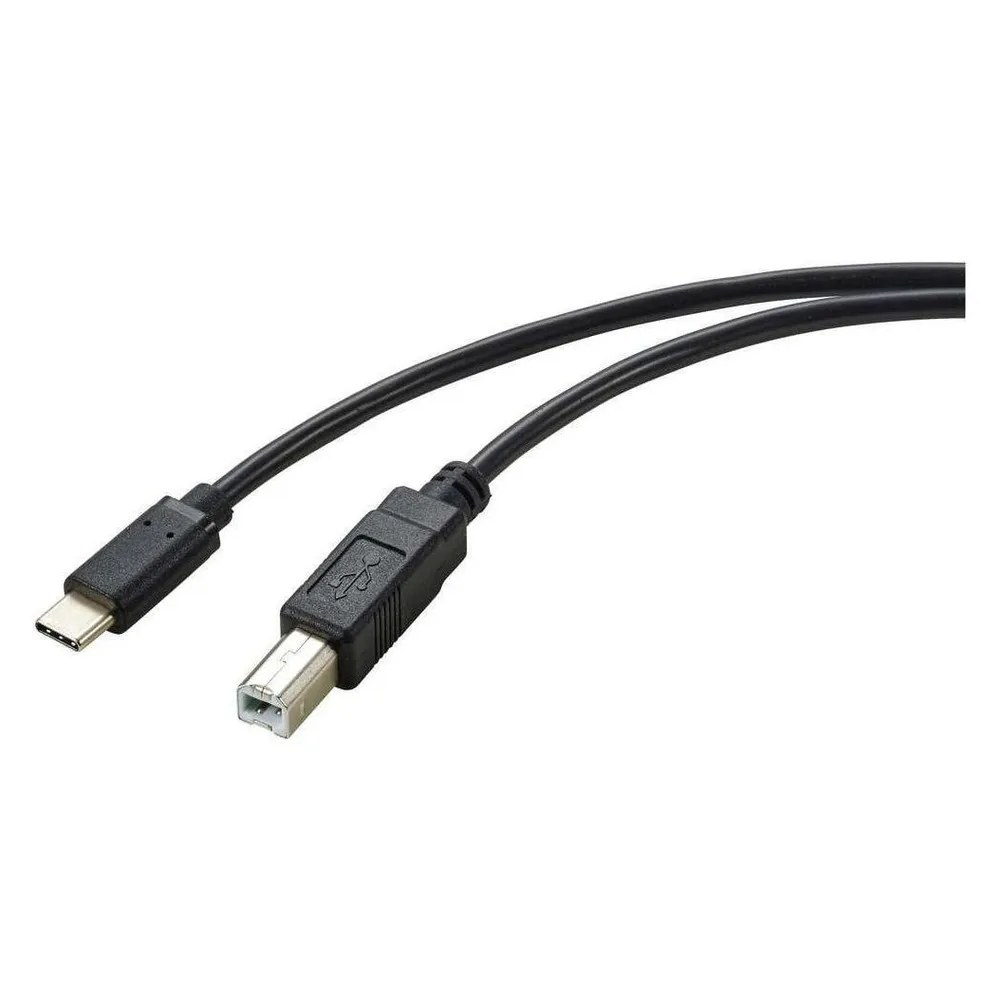 Renkforce USB-Kabel USB 2.0 USB-C Stecker, USB-B Stecker 2.00 m Schwarz Gesamts