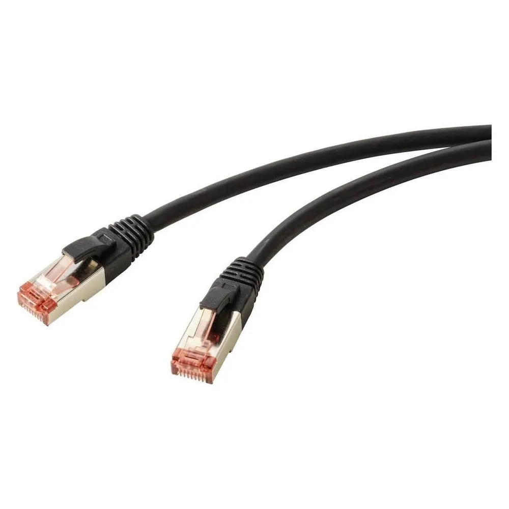 Renkforce RF-5771528 RJ45 Netzwerkkabel, Patchkabel CAT 6 S/FTP 2.00 m Schwarz H