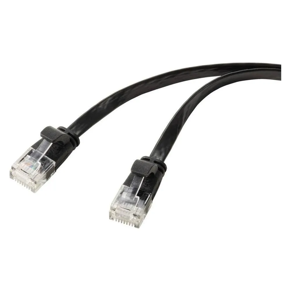 Renkforce RF-5771530 RJ45 Netzwerkkabel, Patchkabel CAT 6 U/UTP 0.50 m Schwarz P
