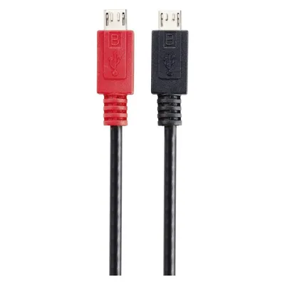 Renkforce USB-Kabel USB 2.0 USB-Micro-B Stecker, USB-Micro-B Stecker 0.30 m Schw