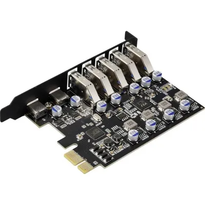 USB-Controllerkarte Renkforce 7 Anschlüsse 5 USB-A 2 USB-C PCIe x1
