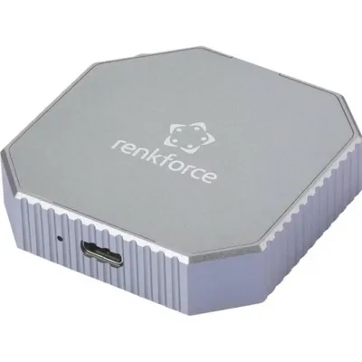 PC-Gehäuse Renkforce RF-M2E-200 M.2 Aluminium Grau mit magnetischer Oberfläche