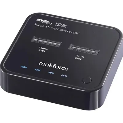PC-Gehäuse Renkforce RF-TPCD-300 M.2 Aluminium Schwarz USB-C 4