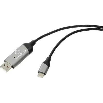 USB-C-Kabel Renkforce RF-7116126 2 m Geflechtschirmung Kupfer