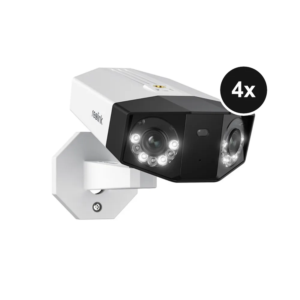 Reolink Duo Series P730 - Dual-Objektiv 4K PoE-Außenkamera - 4er-Set