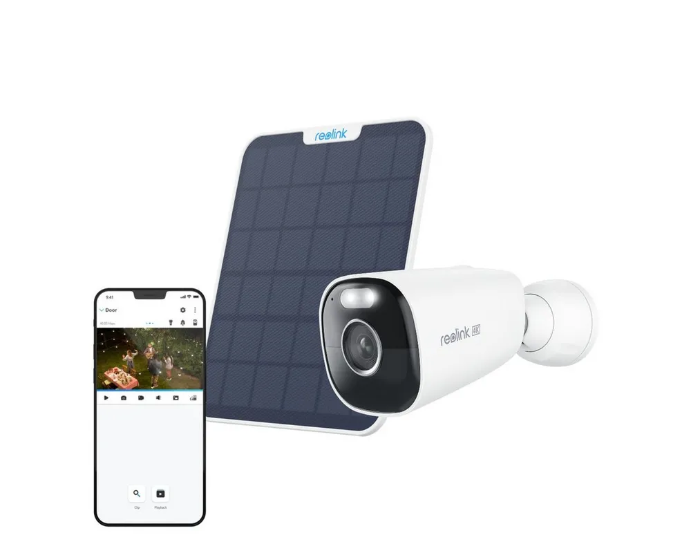 Reolink Überwachungskamera 4K Akkukamera mit 5/2,4GHz WLAN (Außenbereich, Innenbereich, 5/2,4GHz Wifi,8MP, Farbnachtsicht, Smarte Erkennung)