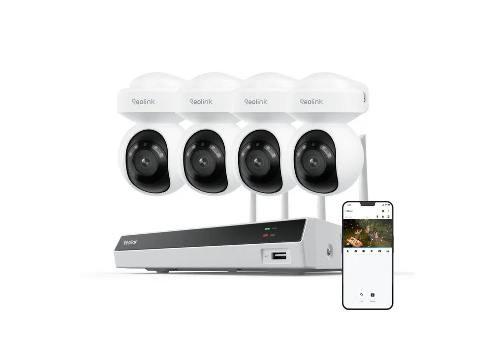 Reolink Überwachungskamera 4K PoE PT Überwachungssystem (Außenbereich, 8MP,360° Auto-Tracking, 8-Kanal NVR mit 2TB HDD,Smarte KI-Erkennung)