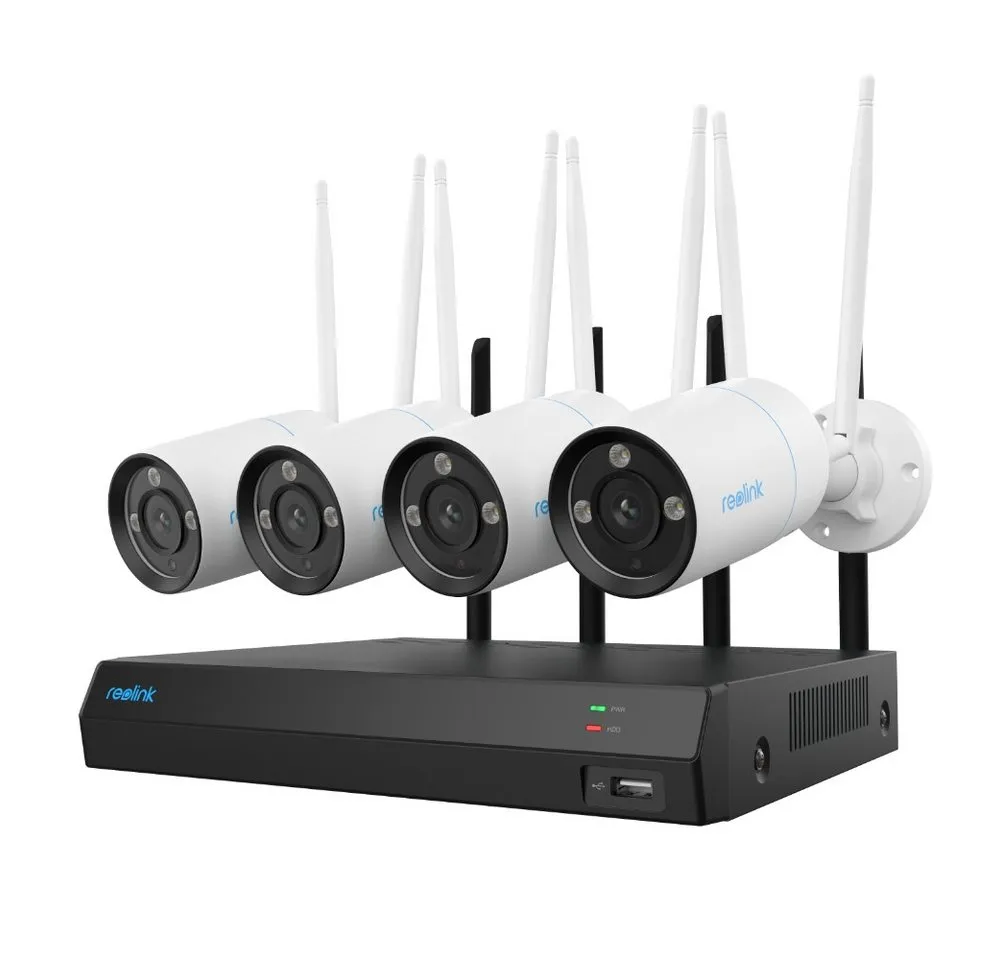 Reolink Überwachungskamera 4K WLAN System (Innenbereich, Außenbereich, 2,4/5 GHz WLAN,8MP Ultra HD,Smartekennung,12-Kanal NVR mit 2TB HDD)