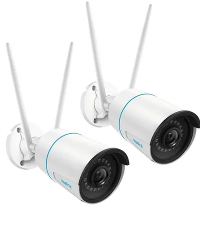 Reolink Überwachungskamera 510WA 5MP HD 2,4/5GHz WLAN IP (2-tlg., mit Audio für Aussen, 30m IR Nachtsicht, 256GB SD Kartenslot, Smarte Bewegungserkennung, Fernzugriff)