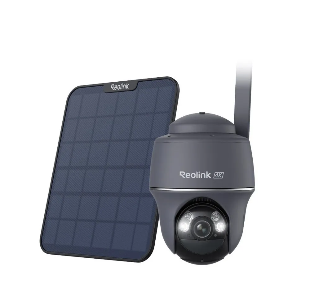 Reolink Überwachungskamera Akku Go PT Ultra+Solarpanel 4G LTE (Außenbereich, 8MP,4K,Intelligente Erkennung,355°&140° PTZ)