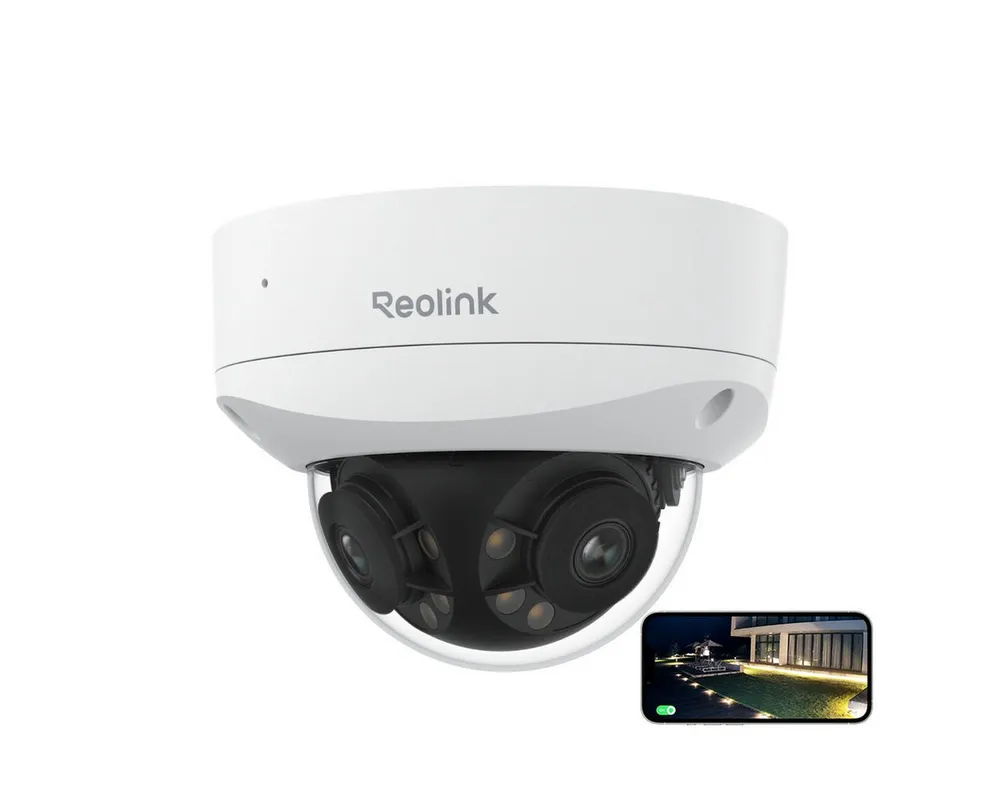 Reolink Überwachungskamera PoE 4K 8MP IK10 (Außenbereich, Duo Vandalismusschutz Serie, 180° Panorama, Spotlight-Nachtsicht, Vandalismusschutz, 2-Wege-Audio)