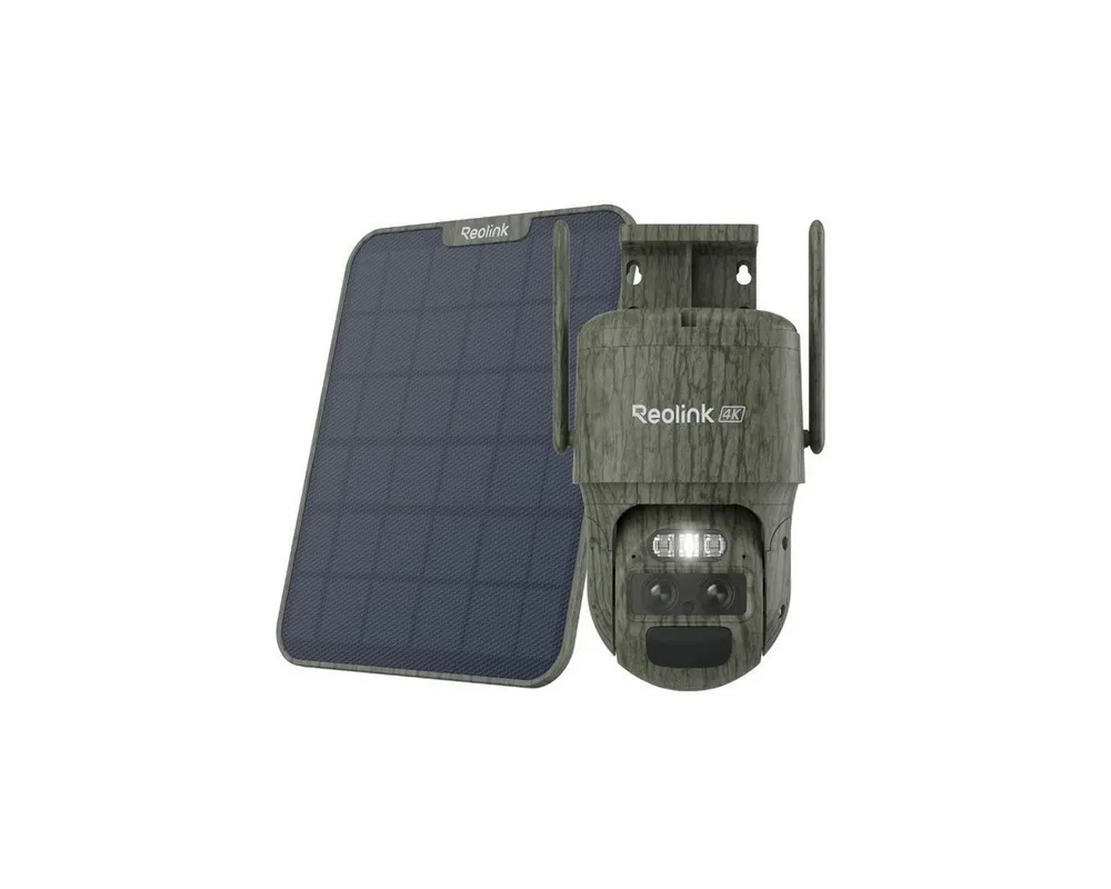 Reolink Überwachungskamera Trackmix LTE Dual-Objektiv (Außenbereich, Akkukamera 4G LTE, 4K 8MP, Auto-Zoom-Tracking, Pan&Tilt, Intelligente Erkennung)