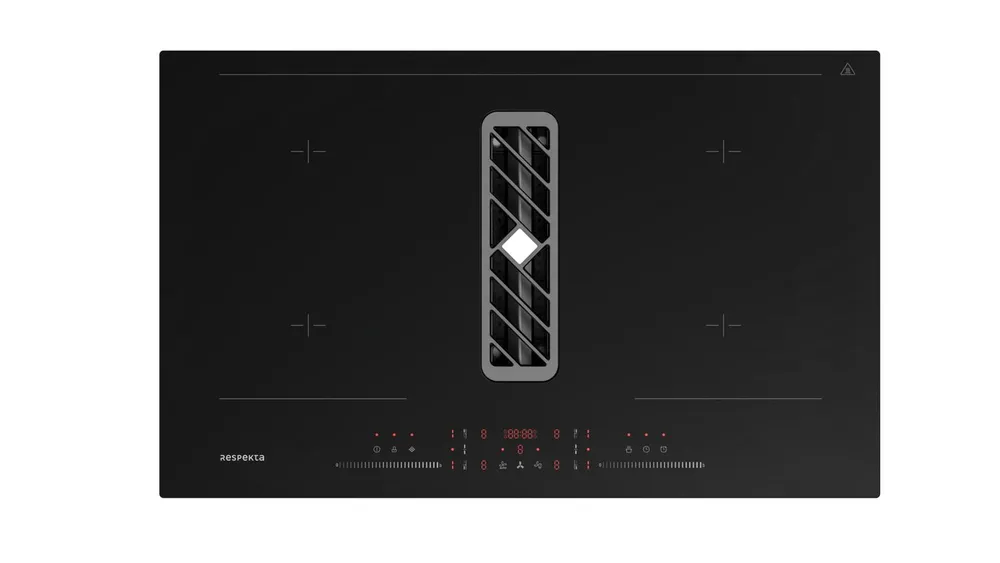 RESPEKTA Kochfeld mit Dunstabzug KMCH7800I-45, EEK: A++, 9 Leistungsstufen, Touch Control mit Slider Steuerung