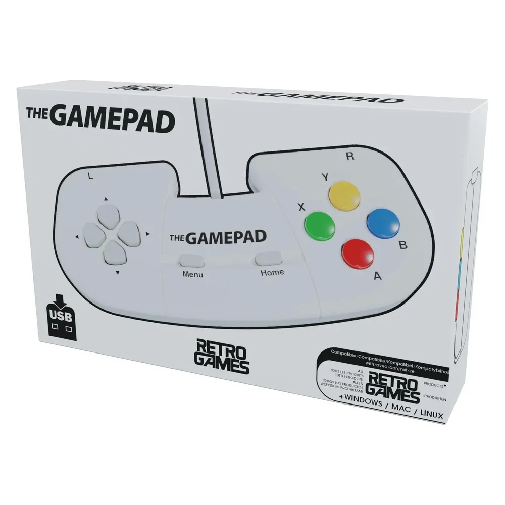 Gamepad Retro Games Limited THE GAMEPAD White USB 8 Tasten Ergonomisch