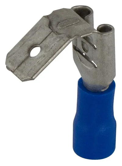 REV Flachsteckhülse mit Abzweig, blau, 6,3 x 0,8 mm, 25 Stück