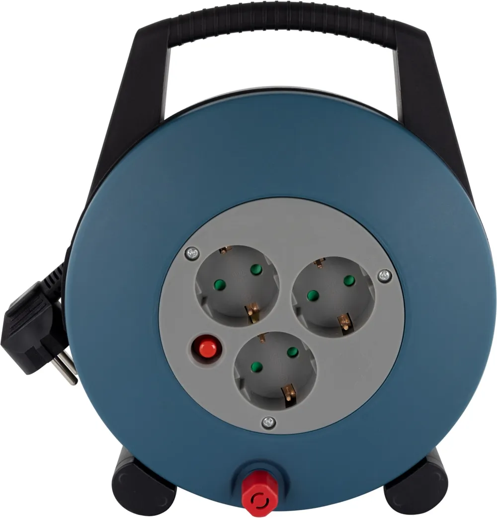 REV Kabelbox H05VV, 10 m, petrol/schwarz, IP20, 3-fach