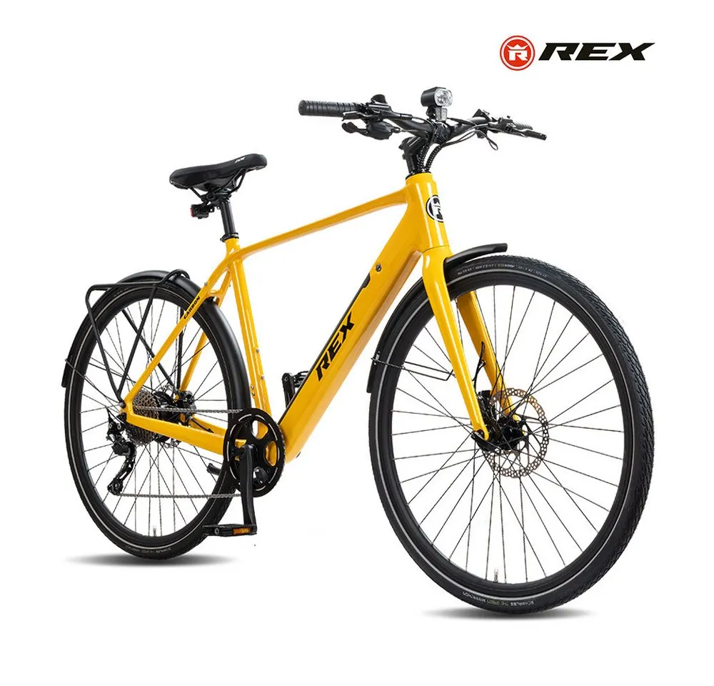 REX E-Bike Trekkingrad Rex Carbon Elektro-Rad 28 Zoll Carbonrahmen, 360 Wh Akku, bis 120 km, 10 Gang SHIMANO, Heckmotor, 360 Wh, Carbon Fahrrad, leichter Carbonrahmen, für Damen u. Herren