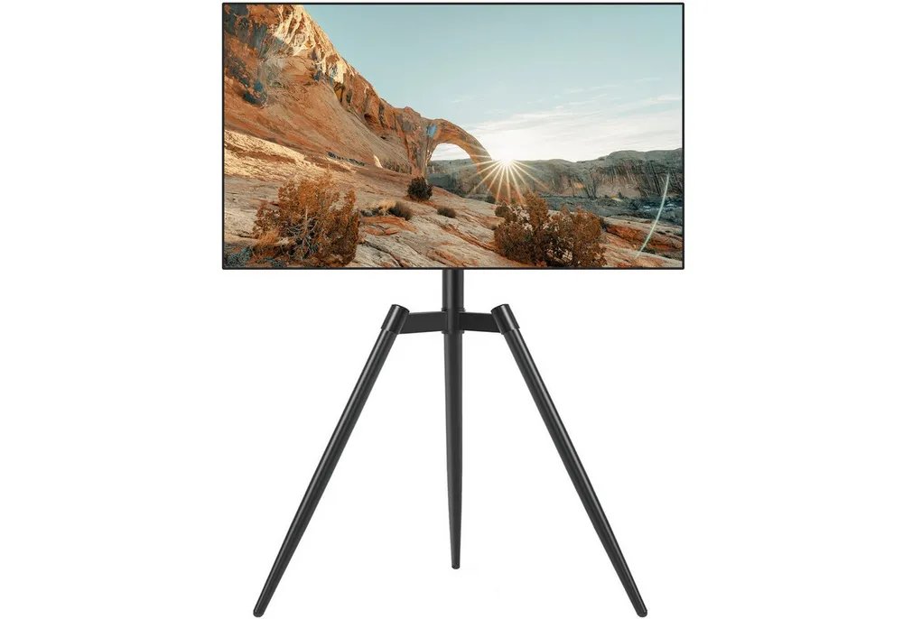 Rfiver TV-Ständer für 32-65 Zoll Fernseher (max. 35 kg), VESA 100x100 bis 400x400 mm, (bis 65 Zoll, 1-tlg., Dreibeinstativ mit 100° Schwenkwinkel & Höhenverstellung)