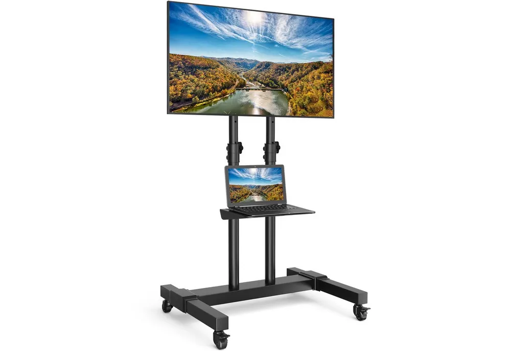 Rfiver TV-Ständer Rollbar Fernsehständer für 32-80 Zoll Hoehenverstellbar, Max 50 KG, (bis 80 Zoll, 1-tlg., Vesa 600x400 mm)