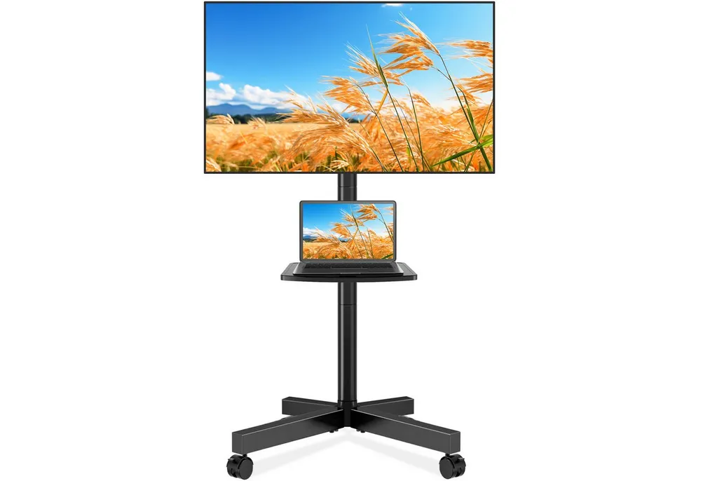 Rfiver TV-Ständer Rollbar für 23-60 Zoll Fernseher Höhenverstellbar Neigbar, (bis 60 Zoll, 1-tlg., Max. 40 KG VESA 400x400 mm)
