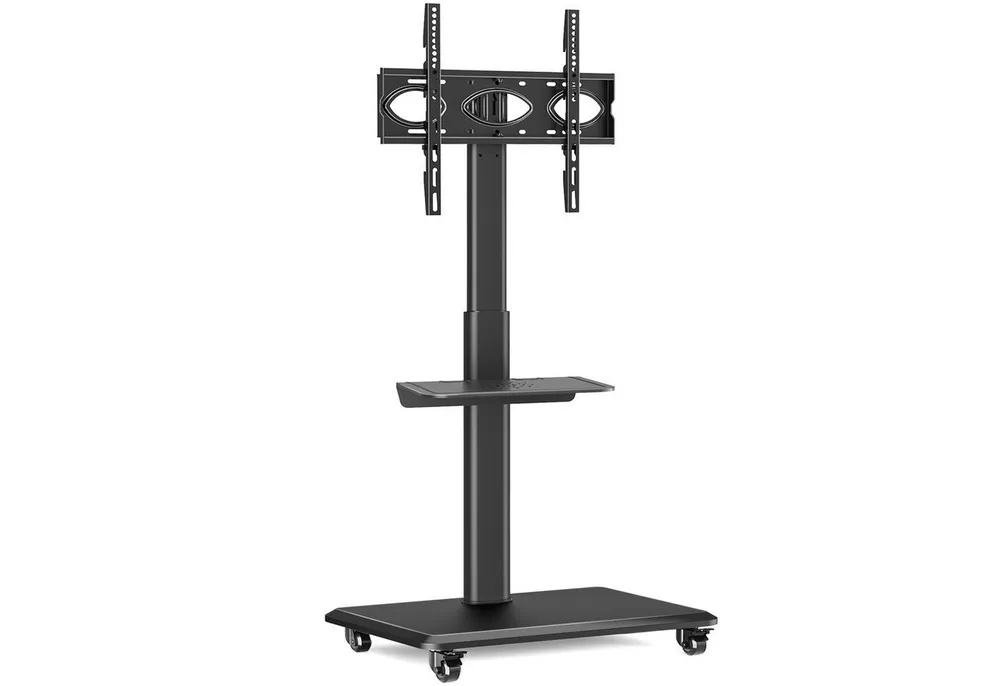 Rfiver TV-Ständer Rollbar TV Wagen auf Rollen für 26-65 Zoll Fernseher, Fernsehständer, (bis 65 Zoll, 1-tlg., drehbarer TV-Ständer , TV Standfuß, höhenverstellbar Neigbar Max. 35 KG VESA 400x400 mm)