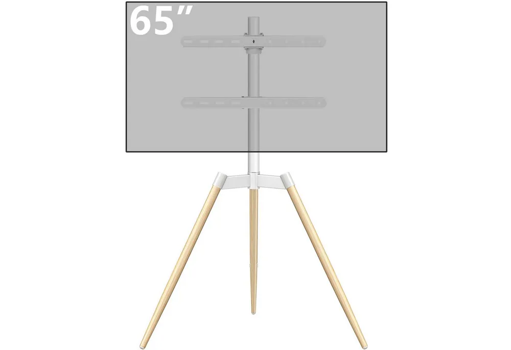 Rfiver TV-Ständer Tripod Stativ Ständer, passend für 32-65 Zoll Flach & Curved Fernseher, (bis 65 Zoll, 1-tlg., 90° drehbar & höhenverstellbar, Tragfähigkeit 35 kg)