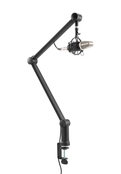 RICOO Mikrofon-Halterung Tisch Mikrofonhalterung Arm Ständer Halter vollbeweglich schwenkbar, (MS061, 1-tlg., Mikrofonständer Mikrofonarm Mikrofon Halter drehbar universell, einstellbarer Mikrofonclip Mikrofon-Halterung Podcast Gaming Studio)