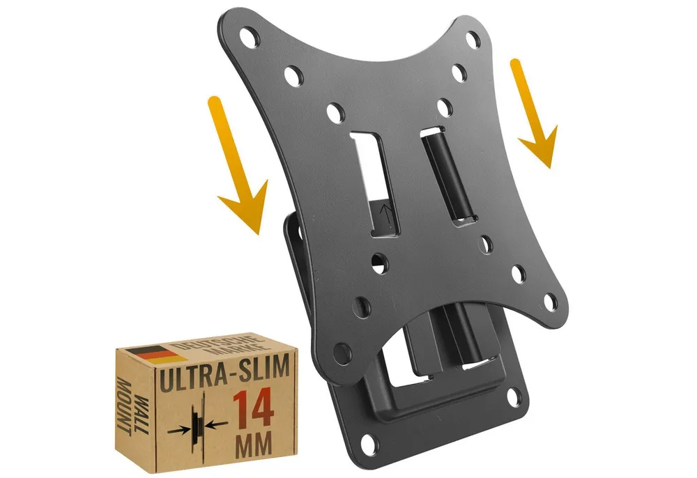 RICOO TV-Wandhalterung TV Monitor Wandhalterung 13"-32" bis 20 Kg flach F0111, (bis 32 Zoll, VESA 50x50 bis 100x100, 1-tlg., 20 Kg Aufnahme, 13" bis 32" (33-81 cm) Bildschirm Diagonale, flach curved Fest Slim Fernseher Monitor Wand Halterung)