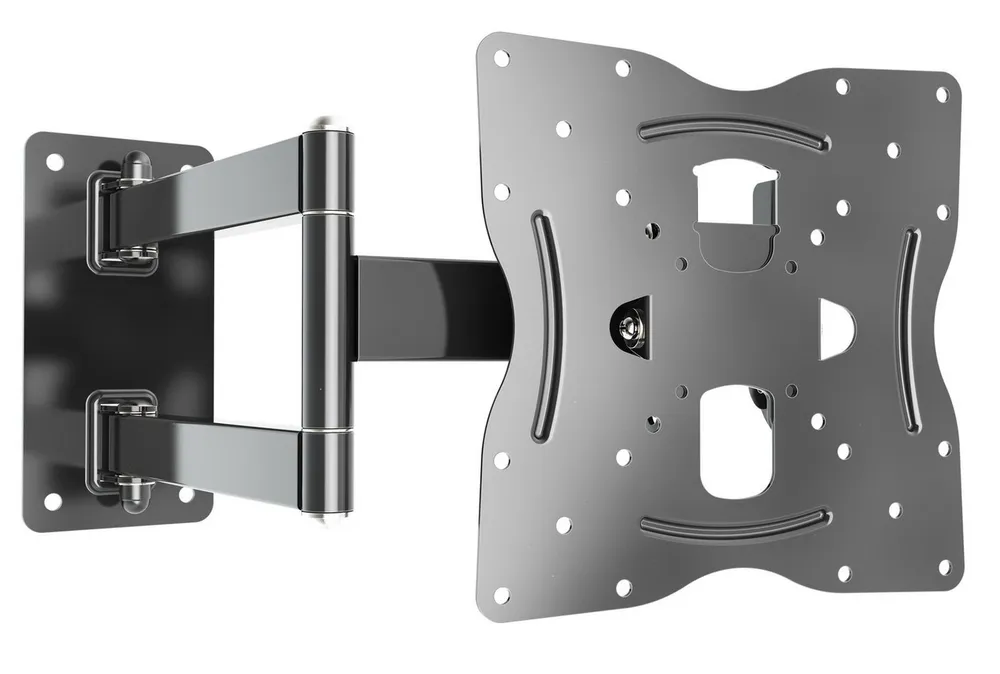 RICOO TV-Wandhalterung TV Monitor Wandhalterung 27"-55" mit Schwenk- und Neigefunktion S1022, (bis 55 Zoll, VESA 75x75 bis 200x200, 1-tlg., Aufnahme 30Kg, 27"-55" (69-140cm) Bildschirm Diagonale, bis 180° schwenkbar, +15/-3 °neigbar, ausziehbar Fernseher Halter)