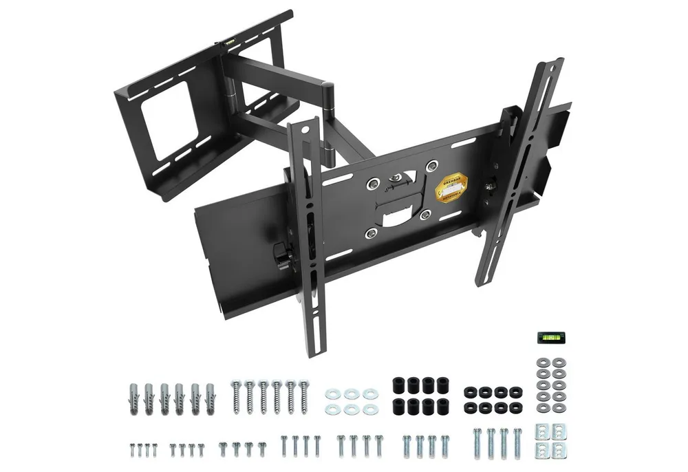 RICOO TV-Wandhalterung TV Wandhalterung Schwenkbar Neigbar bis 95 Kg R03, (bis 65 Zoll, VESA 200x200 bis 500x400, 1-tlg., 95 Kg Belastbarkeit, von 76-165cm (30"-65) Bildschirm-Diagonale, bis 180° schwenkbar bis 30° neigbar 117mm - 553mm ausziehbar)