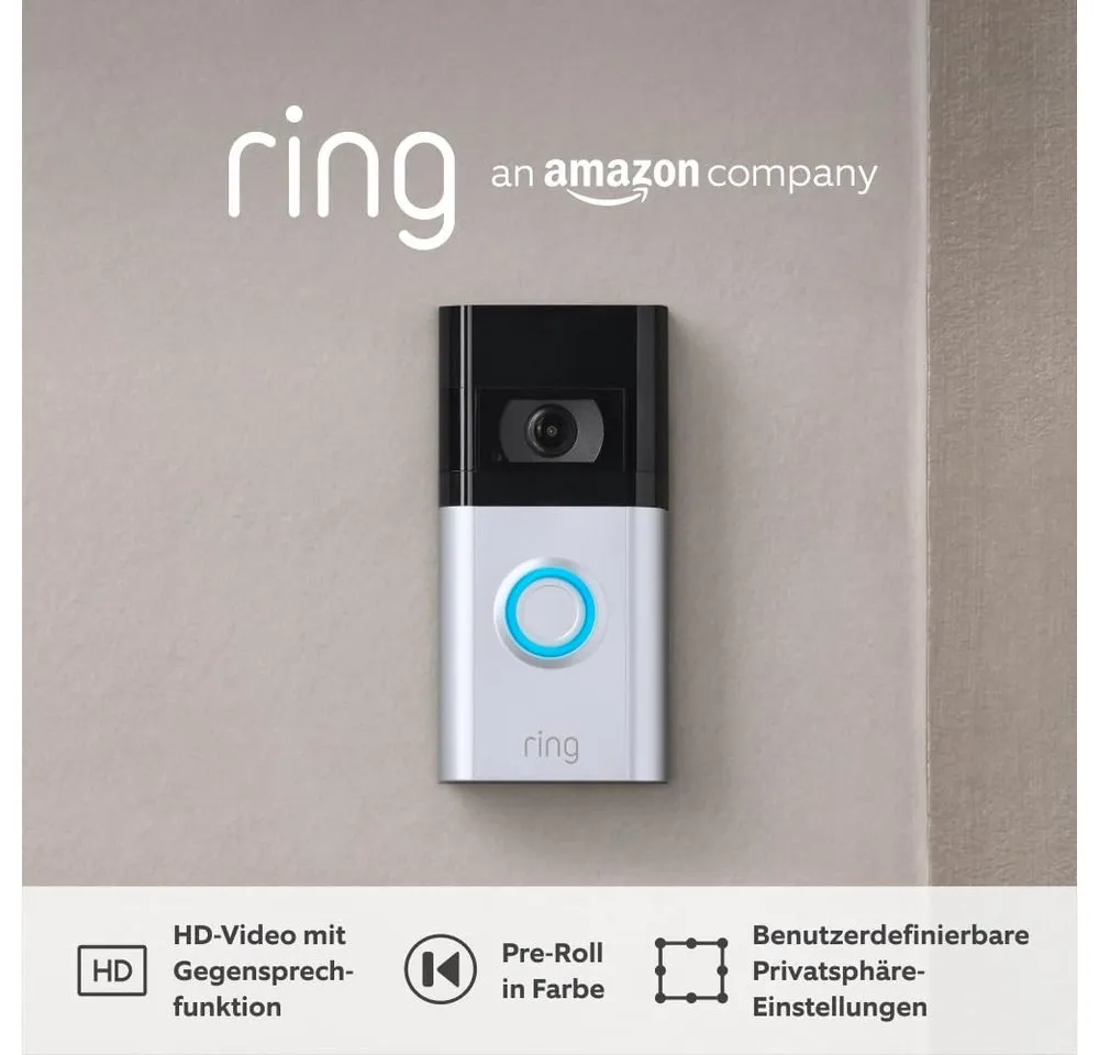 Ring Smart Home Türklingel Videotürklingel 4 Akku (Video Doorbell 4), Türklingel mit Kamera